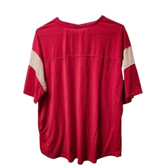 Nike XL Dark Pink/White Color Block Dry Training Tee - Picture 2 of 3